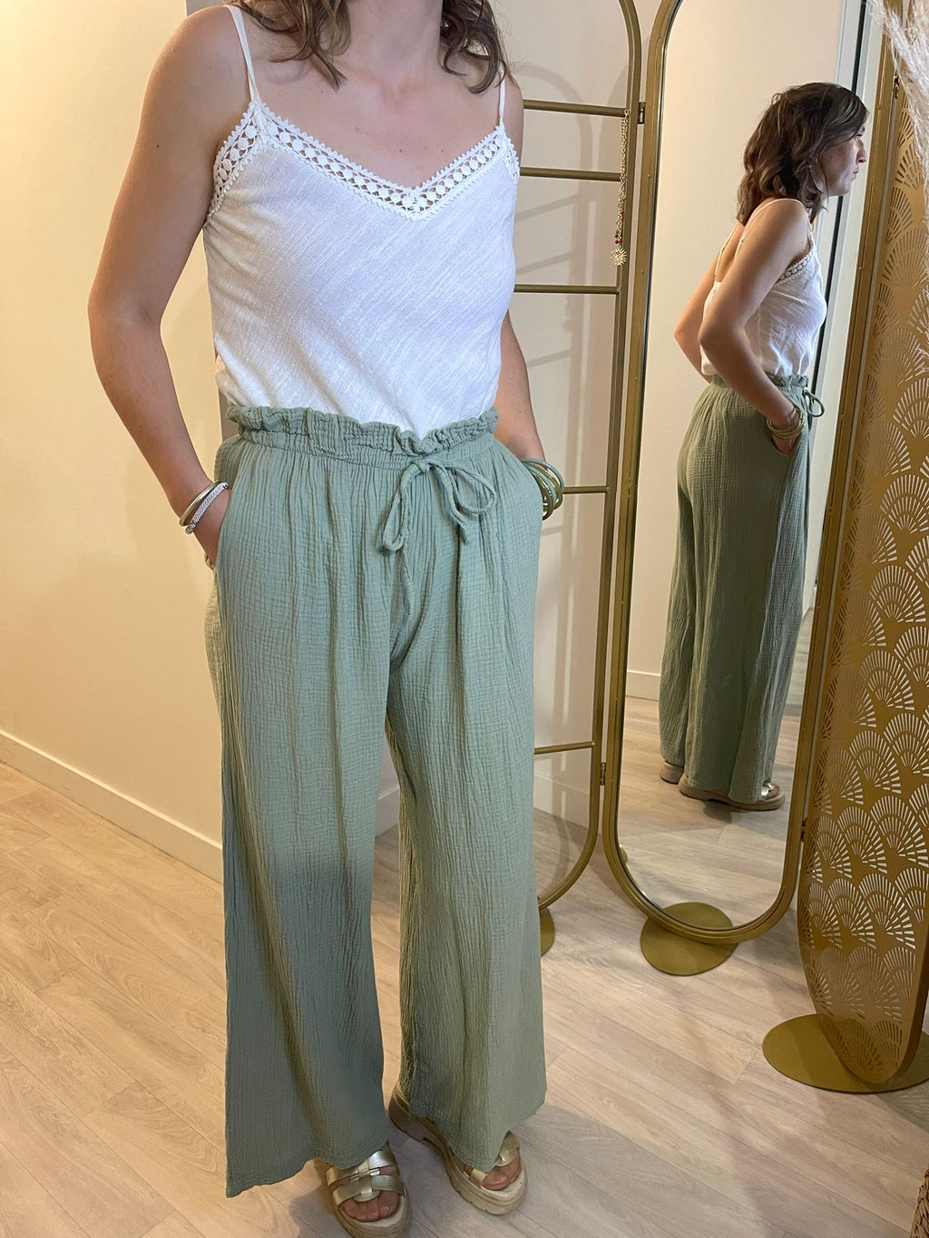 Pantalon gaz de coton ZYLA