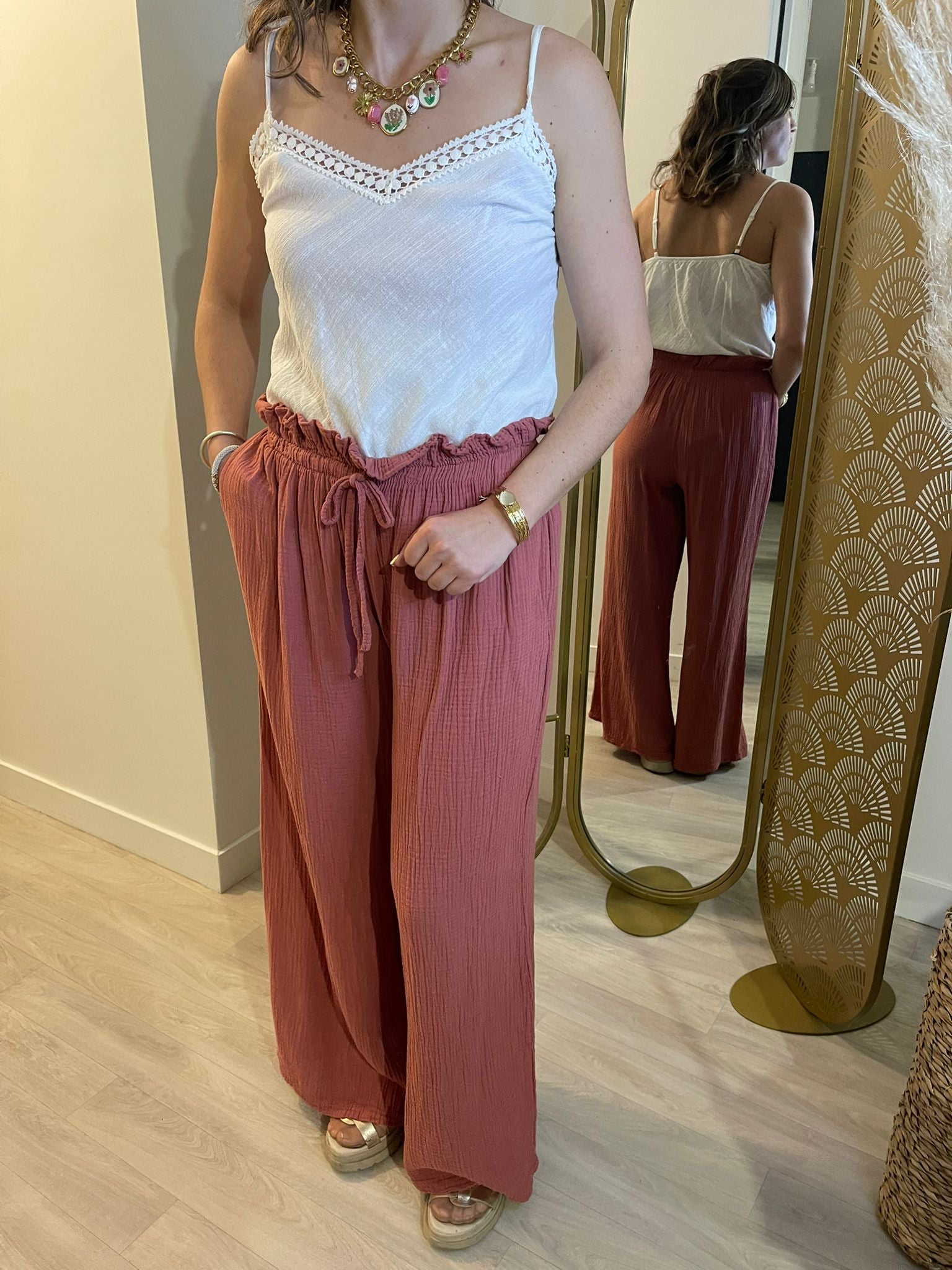 Pantalon gaz de coton ZYLA